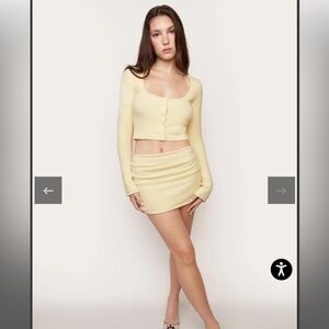 Sweet scoop cardigan and sweet skirt